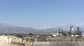 Tanker 10 Landing at San Bernardino Airport after attacking the Lake Fire.