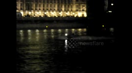 Night filming of the new James Bond film SPECTRE-speedboat only