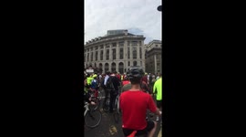 London Bank cyclists' protest