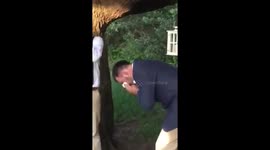 Groom struggles to contain his emotions on wedding day
