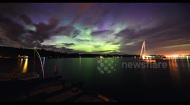 Northern Lights over Lake Winnipesaukee