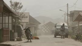 Mount Sinabung ash smothers nearby village