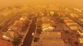 Drone carried away by Arizona dust storm