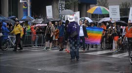 Celina Jaitly in Toronto's 35th annual Pride parade