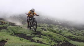 Mountain biking over active volcanoes