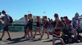 UK Heatwave Brighton Pier Part 2 4K VIDEO