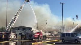 Civic stadium fire in Oregon