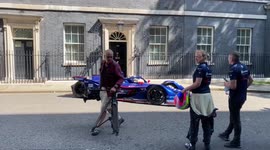 Formula E driver Alice Powell in Downing Street