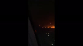 Greece: View From Airplane Of The Massive Brush Fire In Rhodes Island
