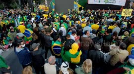 Bolsonaro Backers Go Out To The Streets Of Sao Paulo, Brazil