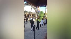 Snake swallows bird at Buddhist funeral in Thailand
