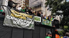 Government Supporters Rallied In Sao Paulo To Call For Changes, Brazil