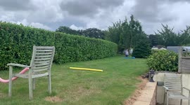 Little Boy Gets Inspired By Olympics so Parents Create him a Steeplechase in Garden