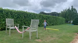 Parents inspired by the Olympics create a steeplechase for their son