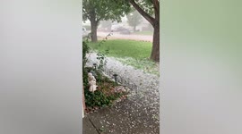 Heavy rain, hail and flooding in Cedar City, Utah
