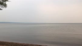 Effects of Canadian wildfires captured by photographer on the shores of Lake Superior in Wisconsin