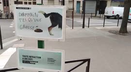 Message of insult against the french Minister of the Interior reading