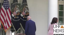 President of the U.S. Joe Biden & Madam Vice President of the United States Kamala Harris depart the Rose Garden on 8/5/21 following the signing of H.R. 3325 which awards four congressional gold medals to the United States Capitol Police for protecting th
