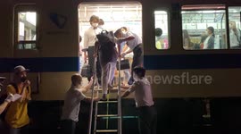 Tokyo attack: Ten passengers hurt as man wields knife on commuter train