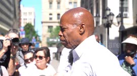 Eric Adams Holds Press Availability Outside Of Brooklyn Borough Hall In NY, US