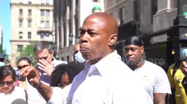 NY: Eric Adams holds press availability outside of Brooklyn Borough Hall In US