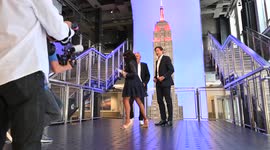 FC Bayern Munich's Members Visit Empire State Building In NY, US