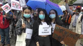 Three people begin hunger strike at London protest for Gurkha pension equality