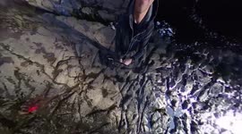 360 Video at top of waterfall in the Brecon Beacons, walking on the edge