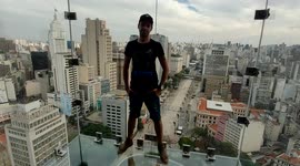 Glass Gazebo In The Tallest Building Of Sao Paulo, Brazil