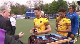 Love Island new comer Aaron Simpson playing at Sutton United 2020/21 Clips