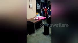 Abandoned newborn baby found in front of beauty salon