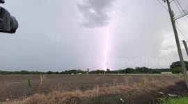 Rain of bolts: Slow-motion video of multiple lightning strikes raining down