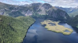 Very beautiful view to watch Punchbowl Lake by seaplane at Ketchikan Alaska