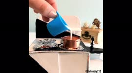 YouTuber makes tiny fruit custard with miniature utensils