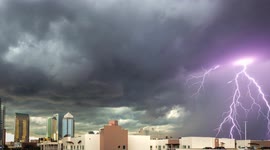 Tampa Bay skyline hit with series of lightning strikes