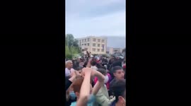 PSG fans go crazy outside airport in Paris ahead of Lionel Messi's arrival
