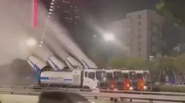 Roads disinfected after Covid-19 outbreak in China