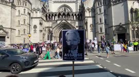 Jeremy Corbyn joins Julian Assange supporters as the US appeal for extradition begins