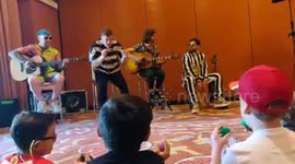 Sing along with Imagine Dragons