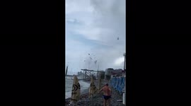 Waterspout comes ashore rips through buildings in southern Russia
