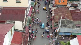 Crowding in Tumana Market during the enhanced community quarantine in the Philippines