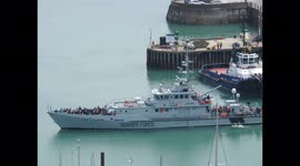 Vigilant in at Dover with loads of immergrants on board very busy today
