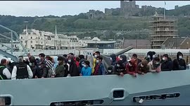 UK Border Force ship helps migrants arrive safely in Dover