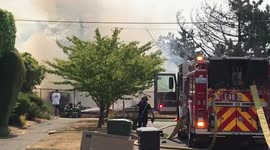 Fire breaks out at homeless encampment in Seattle