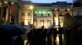 Million Mask March gathers in Trafalgar square 2015