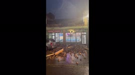 Lightning storm takes down building in Pittsburgh’s Southside East Carson street