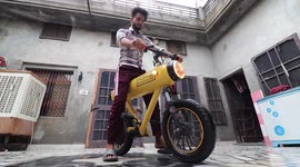 Indian man builds unique electric bike from scrap parts and plans to sell more