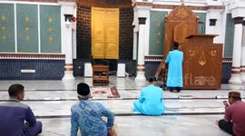 Magrib Praying in Masjid Baiturrahman Banda Aceh in Covid-19 Outbreak