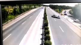 Frightened passengers cry out after smashing into vehicle on Chinese highway