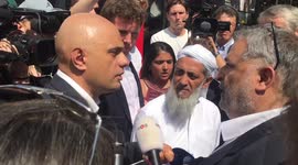 FILE: Sajid Javid speaks with community leaders in the aftermath of June 19 Finsbury Park terror attack